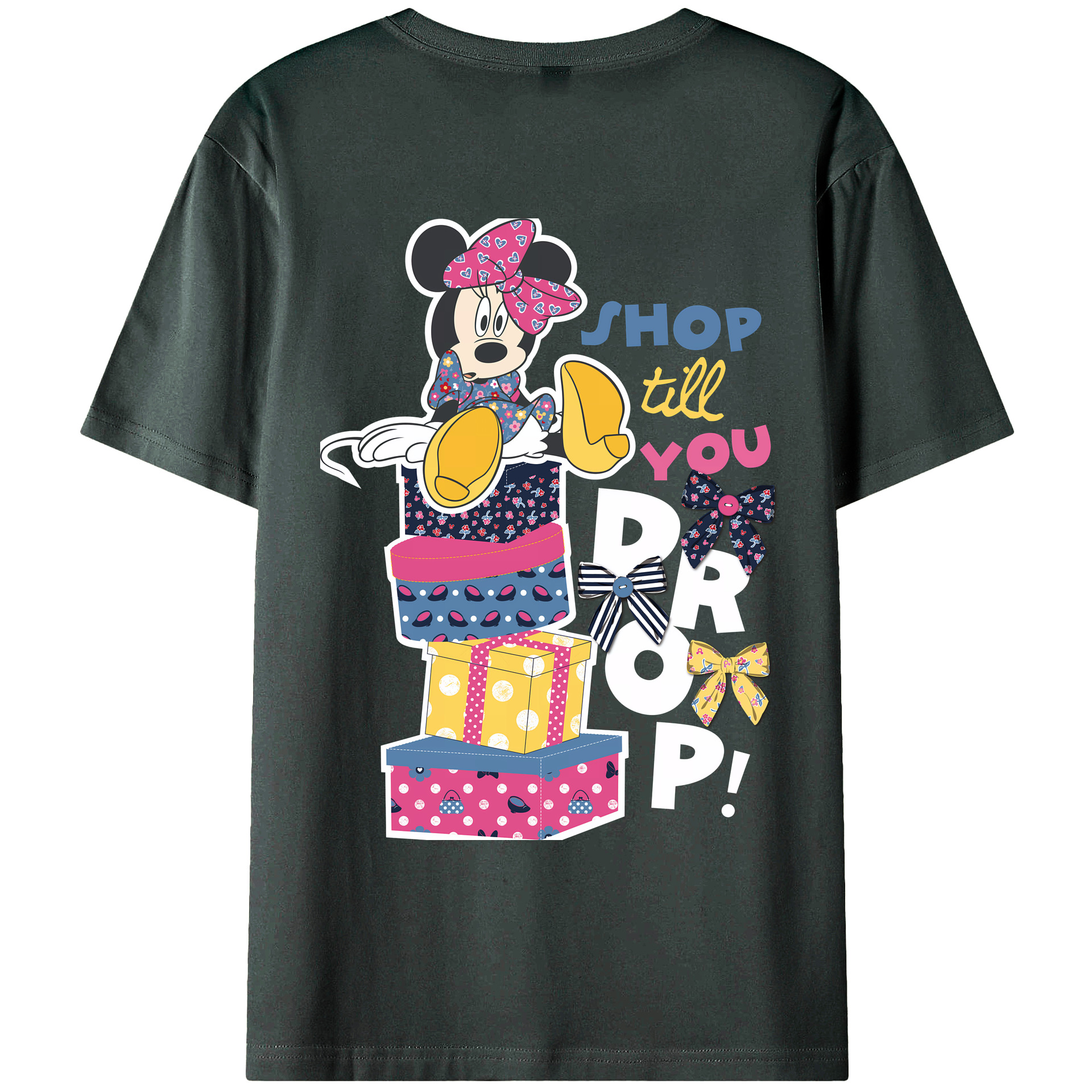 （画像用） ミッキーマウス Mickey Mouse 綿100％ メンズ半袖Tシャツ（バックプリント） 通気性